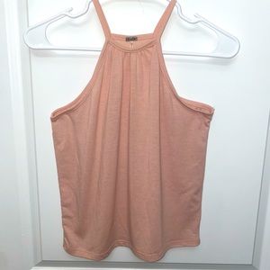 Light Pink High-Neck Tank Top